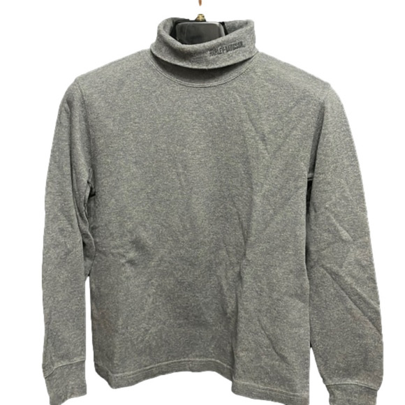 𝅺HARLEY Davidson (official) gray turtleneck long sleeve shirt - Picture 1 of 5